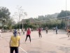 Các cô giáo tham gia thể dục thể thao chào mừng do nhà trường tổ chức