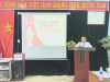 Đồng chí Đinh Văn Liễu - Bí thư Chi bộ nhà trường tuyên bố Khai mạc Đại hội