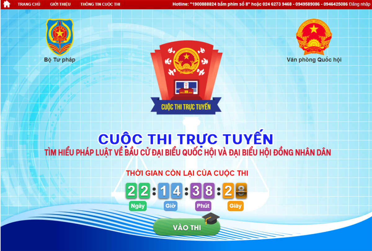 CUỘC THI TÌM HIỂU PHÁP LUẬT VỀ BẦU CỬ QUỐC HỘI VÀ ĐẠI BIỂU HỘI ĐỒNG NHÂN DÂN